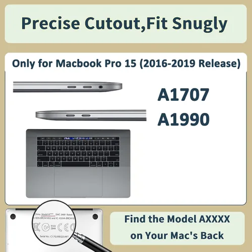 Vista 118 de Funda compatible con MacBook Air de 15" M5 M4 M3 M2 2023-2026 Negro (Black Lace)