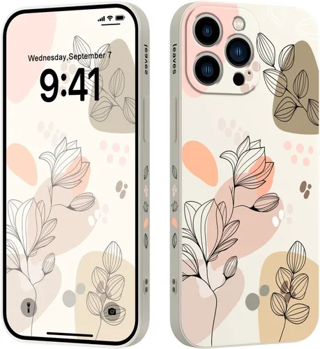 Vista 26 de LEECG Funda para iPhone 13 con diseño de mariposas y flores, diseño de astronauta, funda de teléfono con forro de microfibra suave, funda delgada