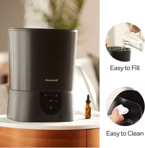 Vista 8 de Honeywell Humidificador de vapor caliente, de fácil mantenimiento, sin filtro, para habitaciones medianas, tanque de 1.5 galones – Humidistat