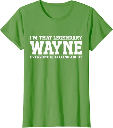 Vista 4 de Wayne Personal Name Funny Wayne Camiseta, Negro