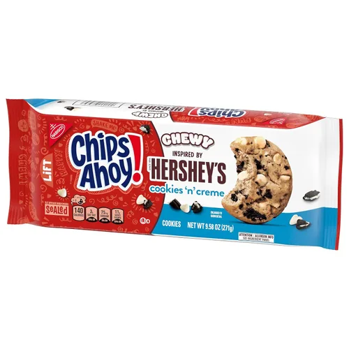 Vista 10 de CHIPS AHOY! Chewy Hershey's Cookies 'n' Creme - Galletas inspiradas en barra, 9.58 onzas
