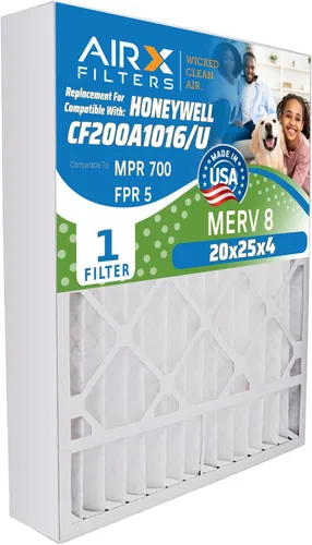 Vista 34 de AIRX FILTERS WICKED CLEAN AIR. Filtro de horno 20x25x4 MERV 8 compatible con filtro de aire Honeywell 20x25x4 F25 1 solo filtro