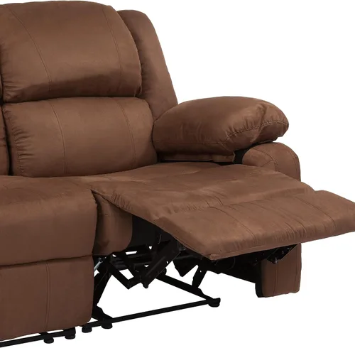 Vista 8 de Flash Furniture - Sofá unipersonal reclinable, Microfibra, Microfibra café chocolate.
