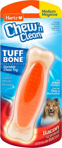 Vista 18 de Hartz Chew 'n Clean Tuff Bone - Juguete masticable resistente para perros, grande, paquete de 3 Varía