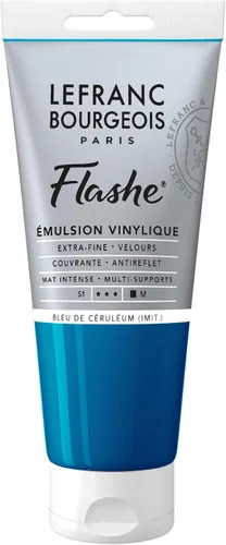 Vista 13 de Lefranc Bourgeois Flashe - Pintura de vinilo, tubo de 2.7 onzas líquidas, azul ceniza Extra-Fine Vinyl Emulsion Paint; Ultra-Matte, Highly Opaque