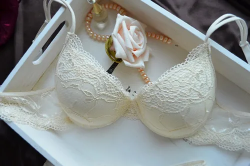 Vista 2 de Nanier Conjunto de sujetador push up de encaje sólido para mujer