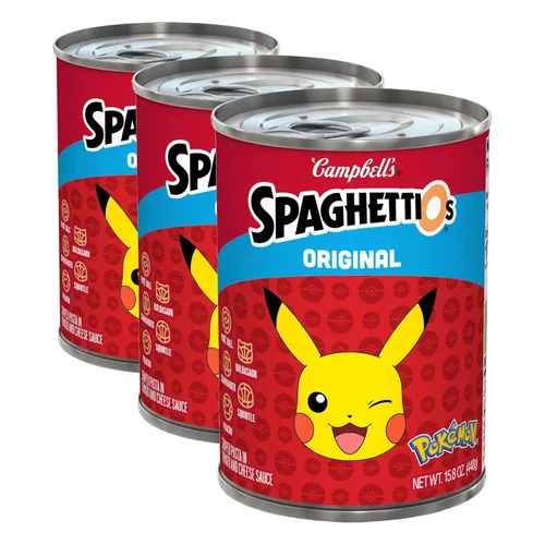 Vista 42 de SpaghettiOs Pasta enlatada con albóndigas A to Z's, lata de 15.6 onzas