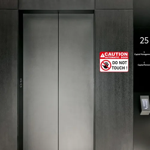 Vista 6 de CRASPIRE 5 calcomanías de seguridad de advertencia de 9.8 x 6.9 pulgadas con texto en inglés "Do Not Touch" ("Do Not Touch") de seguridad