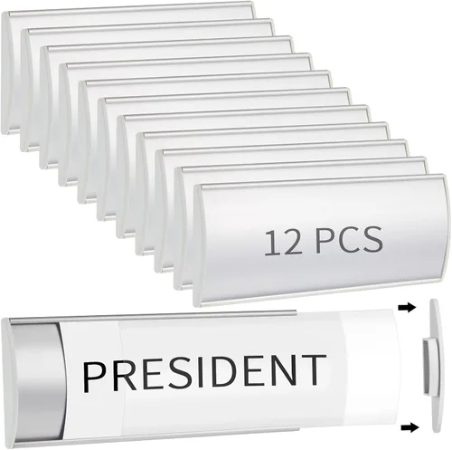 Vista 12 de Therwen 1 soporte de aluminio para placa de identificación para puerta de Negro
