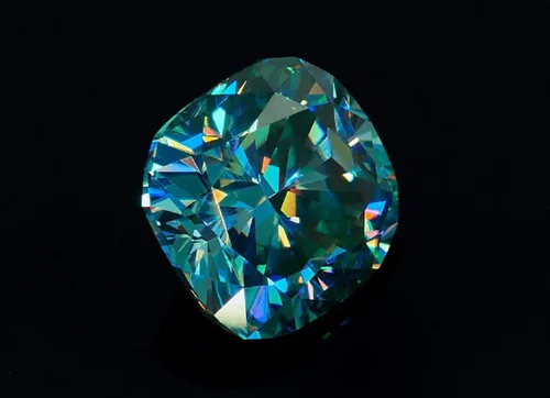 Vista 3 de Mois Moissanita suelta de 3 quilates, diamante de moissanita de color azul, claridad VVS1, piedra preciosa brillante de corte cojín para hacer