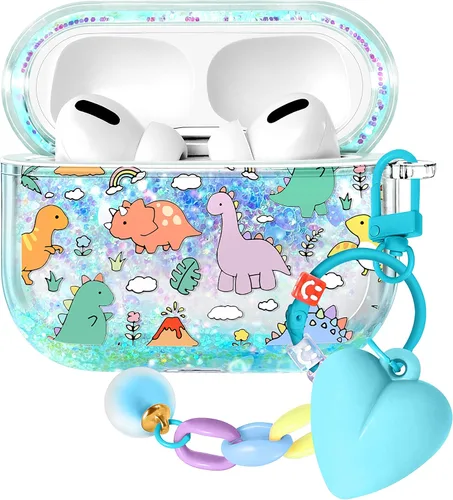 Vista 11 de Funda para Apple para Airpods 4 Case 2024 - Arena Movediza Líquida Arte Artístico Estético Funda Mujer Chica Mujeres Brillante Brillo Purpurina