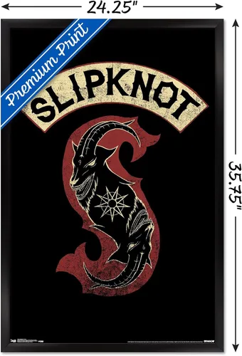 Vista 3 de Trends International Slipknot - Póster de pared de parche, 22.375 x 34 pulgadas, versión enmarcada en negro Versión con marco negro