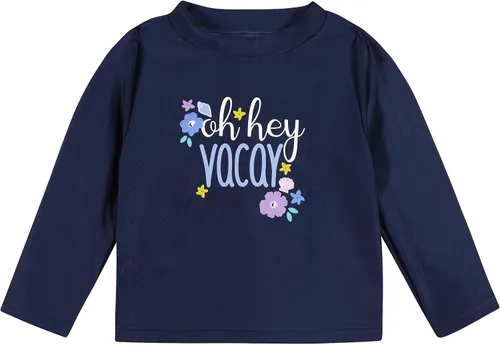 Vista 2 de Gerber Conjunto de traje de baño de manga larga para bebé y niña