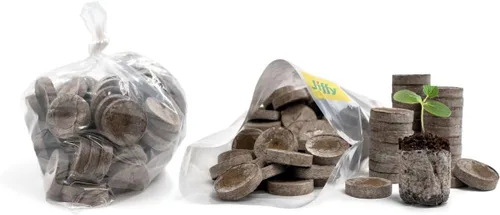 Vista 10 de 100 unidades - Jiffy 36 mm de pellets de turba y tierra para semillas, tapones para inicio de semillas: iniciador de semillas para interiores