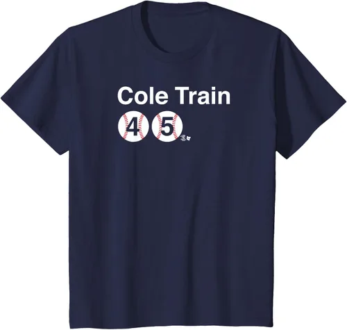 Vista 6 de Gerrit Cole - Bronx Cole Train - Camiseta de béisbol de Nueva York, Azul / Patchwork, S