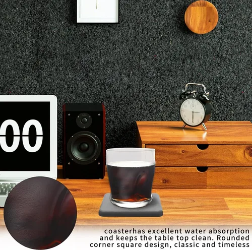Vista 5 de Posavasos absorbentes de diatomita, para bebidas y plantas, absorción rápida de agua en segundos, aislamiento antideslizante, sin olor, protege