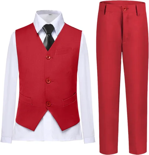 Vista 47 de Conjunto de chaleco para niños, trajes formales, trajes de boda, ropa de vestir