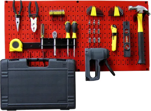 Vista 12 de Wall Control Sistema modular de organizador de herramientas de tablero perforado, unidad de almacenamiento de herramientas de tablero de clavijas