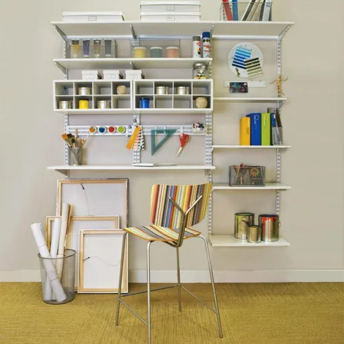 Vista 5 de Organized Living freedomRail Soporte para estantes de madera, 12.5 pulgadas, color blanco