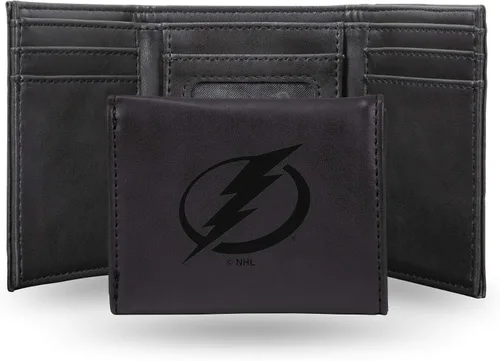 Vista 36 de NHL Rico Industries - Billetera triple grabada con láser y tres pliegues, accesorio para hombre