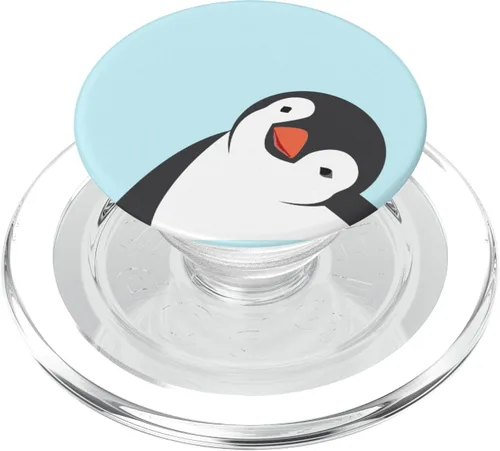 Vista 8 de Lindo Pingüino Cara Azul Regalos Para Pingüinos Amante PopSockets Swappable PopGrip