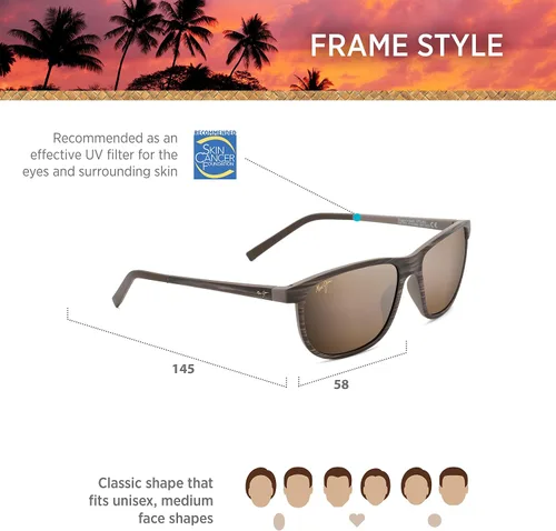 Vista 8 de Maui Jim Lentes de sol clásicos polarizados Lele Kawa para hombre y mujer