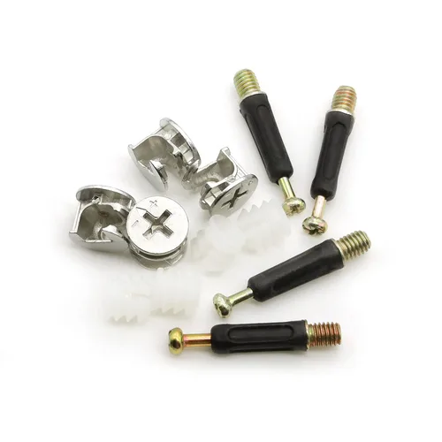 Vista 4 de 45 juegos de kit de conexión de muebles 3-en-1, accesorios de conexión de muebles con espiga, tuercas y tornillos de leva