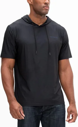 Vista 2 de DEVOPS Sudadera con capucha para hombre manga corta pesca senderismo correr entrenamiento