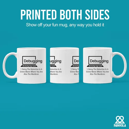 Vista 3 de Panvola Taza de café con cita divertida para programador, programación de computadoras, codificador, taza de cerámica (11 oz)