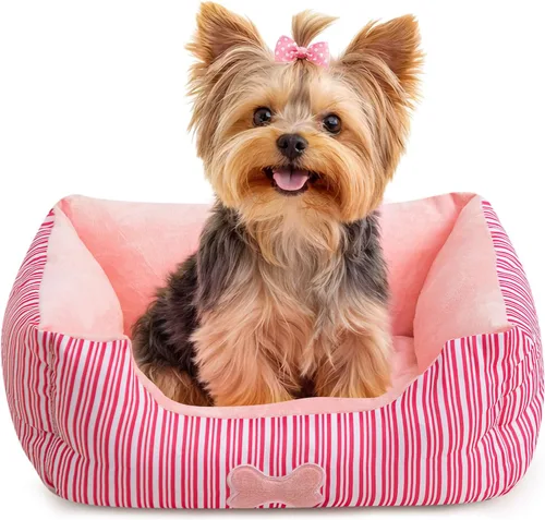 Vista 11 de Hollypet Cama Rectangular de Felpa para Perros y Gatos Autocalentable, Negra con Cuadros A cuandros negros