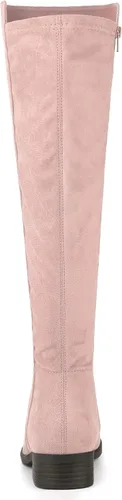 Vista 4 de Allegra K Botas altas hasta la rodilla con cremallera lateral para mujer