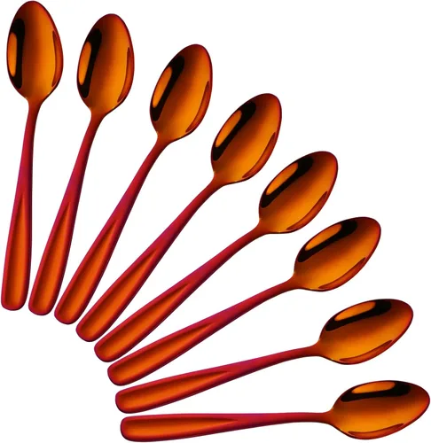 Vista 17 de 8 Pieces Dessert Spoons Teaspoons Small Coffee Spoons Espresso Spoons, 5.5 Inch (black)