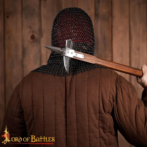 Vista 3 de Pack de Chainmail Coif y Algodón Acolchado Arming Cap Protector Under Armor Chainmail Coif Ideal para LARP, Renfair