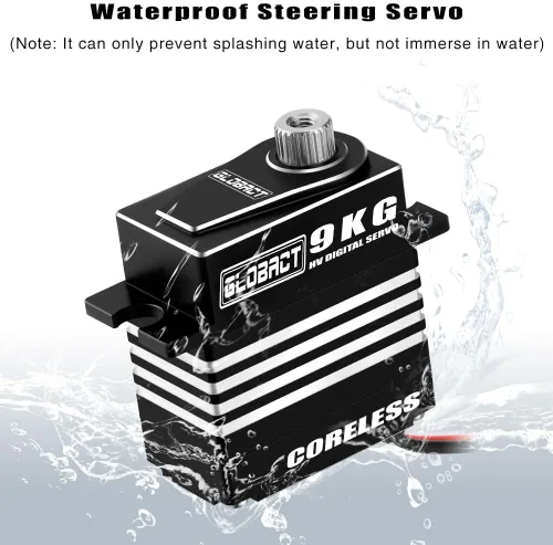 Vista 4 de GLOBACT Servo Kit de 19.8 lbs HV 4.8V-8.4V para 1/18 TRX4M Negro