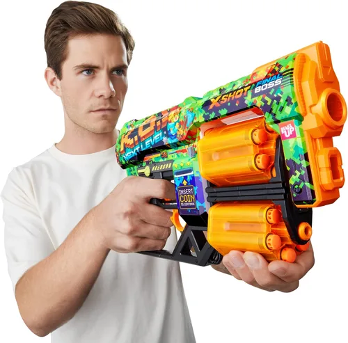 Vista 6 de XShot Skins Dread - K.O (24 dardos) de ZURU, recarga fácil, tecnología Air Pocket, lanzador de dardos de espuma de juguete para niños, adolescentes
