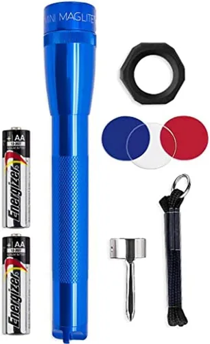 Vista 6 de MagLite Linterna LED Mini MAG 2 AA – Linterna compacta de 127 lúmenes con haz ajustable, modos alto/bajo, IPX4 resistente al agua, diseño resistente