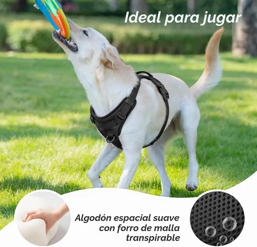Vista 6 de Sunraymascota Arnés para perro sin tirones, chaleco para cachorro con clip frontal para perros pequeños, medianos y grandes (negro, XS)