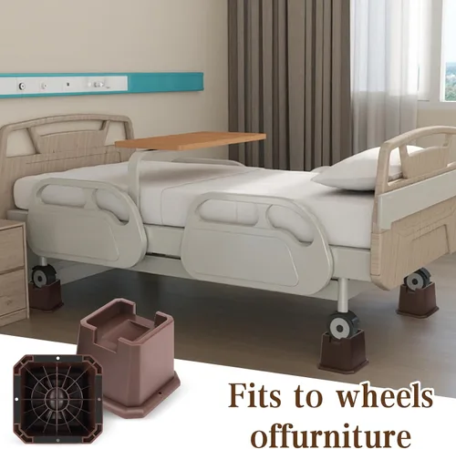 Vista 4 de Elevadores ajustables para muebles de cama, elevadores resistentes para postes y ruedas de muebles, sofá, cama, sofá o mesa