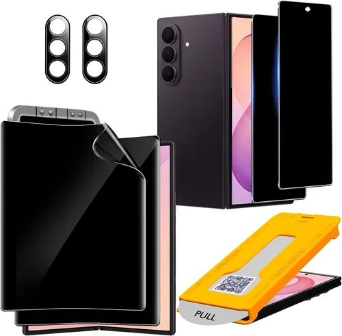 Vista 19 de Ferilinso [Instalación Automática de Polvo] Pack de 3 Protectores de Pantalla de Privacidad para Google Pixel 10 Pro XL, Accesorios Compatibles