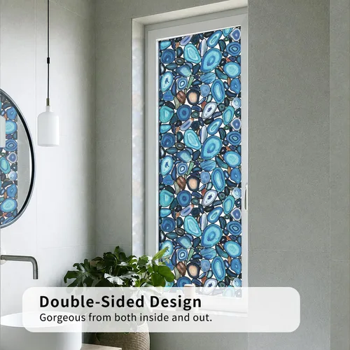Vista 7 de funlife Película original dibujada a mano con herramientas, película de privacidad de doble cara para ventana de vidrio y puerta de ventana, ágata