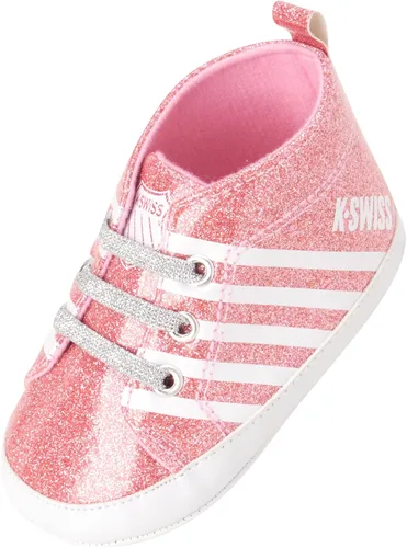 Vista 2 de K-Swiss Tenis para bebé niña Zapatos ligeros de suela suave Tenis de primera caminante para bebés niñas (0-12 meses)
