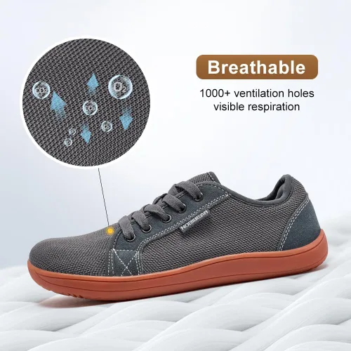 Vista 6 de HOBIBEAR Zapatos minimalistas para hombre y mujer Zero Drop Tenis de moda de ancho ancho