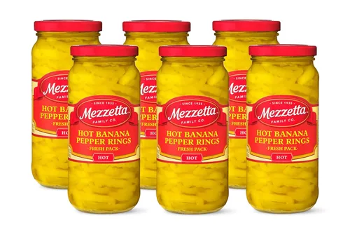 Vista 7 de Mezzetta Pimientos picantes de cereza en rodajas, sin gluten, keto, kosher, tarro de 16 onzas líquidas (paquete de 6)
