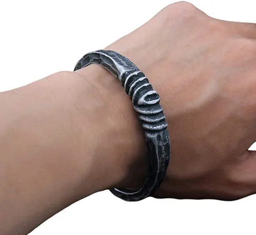 Vista 2 de HAQUIL Antique Viking Cuff Bracelet for Men and Women