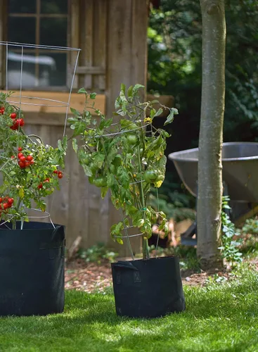 Vista 5 de FCMP Outdoor Bolsas de cultivo transpirables de 5 galones de tela aislante no tejida moderna y ligera para jardinería en interiores o exteriores