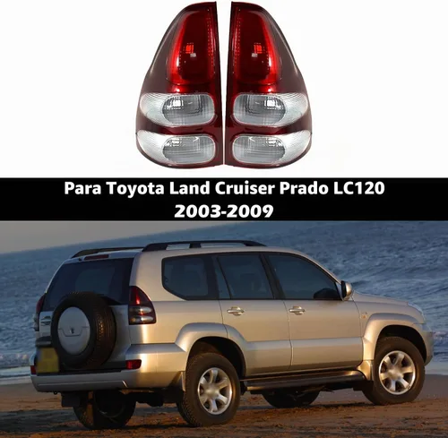 Vista 2 de Luz trasera izquierda para Toyota Land Cruiser Prado LC120 2003 2004 2005 2006 2007 2008 2009 sin bombillas