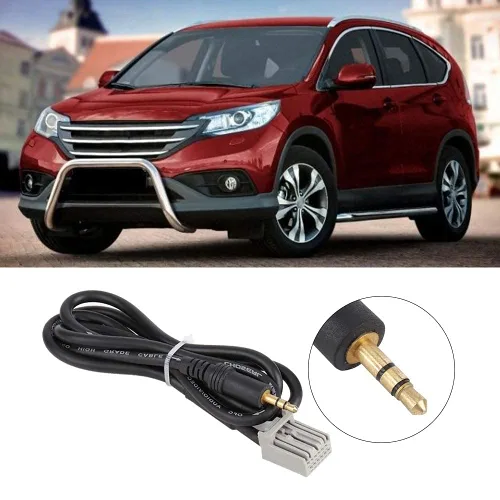 Vista 3 de KIMISS Cable de audio, adaptador AUX de cable de audio de 0.138 in para conector de entrada CRV 2006-2013