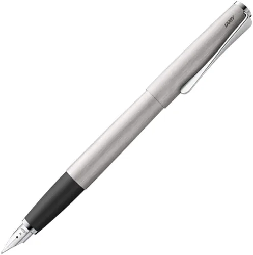 Vista 2 de LAMY Studio - Pluma estilográfica, acero inoxidable cepillado, punta fina (L65F)