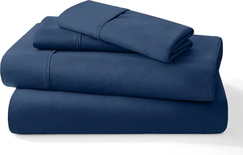 Vista 8 de Juego de sábanas puro de 100% algodón orgánico certificado de 1000 hilos, juego de ropa de cama de 4 piezas, bolsillo extra profundo de 24 pulgadas