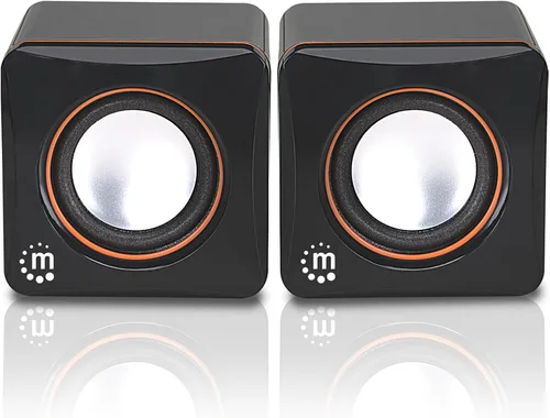 Vista 9 de MANHATTAN Sistema de altavoces estéreo con alimentación USB - Tamaño pequeño - con control de volumen y conector de audio de 3.5 mm para conectar a